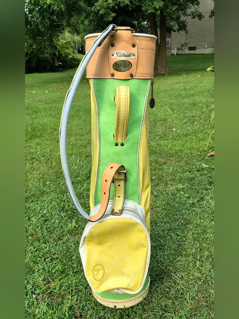 Rare Vintage Titleist 6-Way Retro Pastel Golf Bag w/ Carry Strap - Made is USA